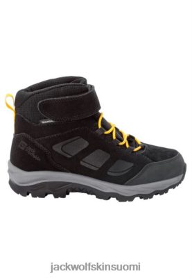 Jack Wolfskin Kengät 286HZ47777 | Jack Wolfskin musta-kuori keltainen XT Fashion Vojo Lt Texapore Mid K keltainen keltainen XT