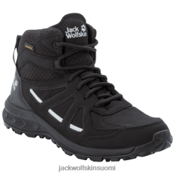Jack Wolfskin Kengät 286HZ48491 | Woodland 2 Texapore Mid W Jack Wolfskin Black-Grey Uusi mustanharmainen