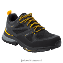 Jack Wolfskin Kengät 286HZ49547 | Miesten voima-hyökkääjä Texapore Low Jack Wolfskin Black-Burly Yellow XT Uusi keltainen keltainen XT