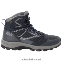 Jack Wolfskin Kengät 286HZ49564 | Tumman sinisen harmaan miesten alamäkeen Texapore Mid-tuotemerkki Jack Wolfskin tummansininen