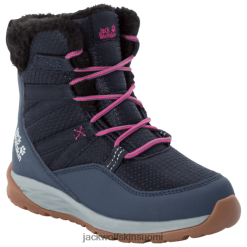 Jack Wolfskin Kengät 286HZ49877 | Parhaat lapset Polar Wolf Texapore High Winter Boots Dark Blue Grey Fashion Jack Wolfskin tummansininen
