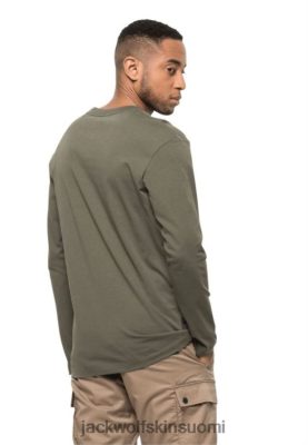 Jack Wolfskin Suomi 286HZ41486 | välttämätön longsleeve m pölyinen oliivikokoelma Jack Wolfskin pölyinen oliivi