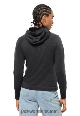 Jack Wolfskin Suomi 286HZ42197 | Kuuma Waldsee -hupullinen takki W Jack Wolfskin Black musta