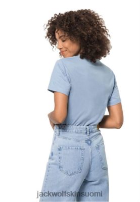 Jack Wolfskin Suomi 286HZ42363 | sininen sumu villi kukka t w Jack susi -nahka paras sininen sumu