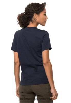 Jack Wolfskin Suomi 286HZ42399 | kukka logo t w kokoelma Jack Wolfskin Night Blue Night sininen
