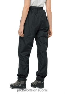 Jack Wolfskin Suomi 286HZ42510 | Kokoelmat sateiset päivä housut musta jack susi musta