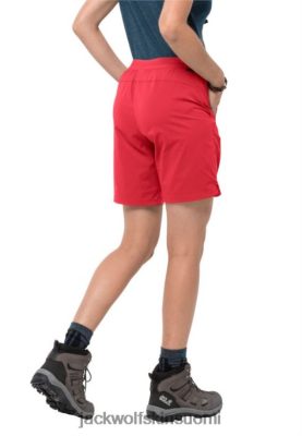 Jack Wolfskin Suomi 286HZ42576 | Tulip Red Jack Wolfskin Hilltop Trail Shorts W -kokoelmat tulppaani punainen
