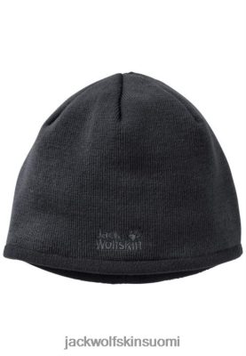 Jack Wolfskin Suomi 286HZ42848 | Uusi Jack Wolfskin Stormlock -logo neulottu korkki musta musta