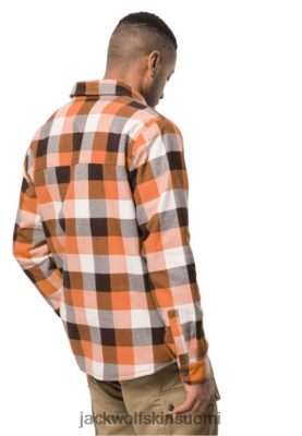 Jack Wolfskin Suomi 286HZ43782 | Paras Felsenweg Ins -paita M Orange Fall Checks Jack Wolfskin Oranssi syksytarkistukset