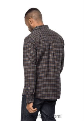 Jack Wolfskin Suomi 286HZ43986 | Jack Wolfskin Dark Oak tarkistaa Bergweg -paita M Origins tummat tammitarkistukset