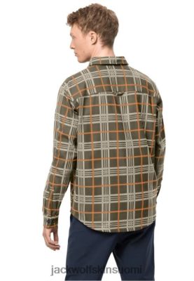 Jack Wolfskin Suomi 286HZ43992 | pölyiset oliivitarkistukset Jack Wolfskin Cabin View Paita M UUSI pölyiset oliivitarkastukset
