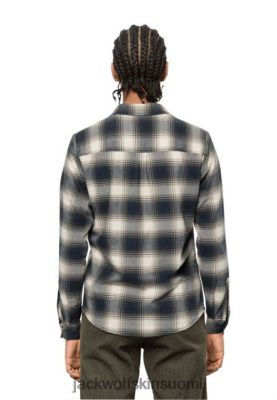 Jack Wolfskin Suomi 286HZ4417 | Yö sininen tarkistaa uudet Jack Wolfskin Wanderweg -paita w Night sininen tarkistus