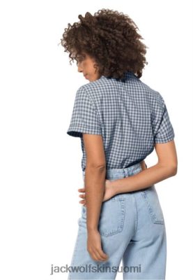 Jack Wolfskin Suomi 286HZ45563 | Kepler -paita naiset Jack Wolfskin Night Blue Checks Hot Night sininen tarkistus