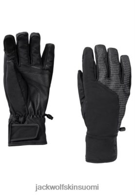 Jack Wolfskin Suomi 286HZ4717 | Night Hawk -hansikkaat mustat Jack Wolfskin -kokoelmat musta