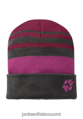 Jack Wolfskin Suomi 286HZ47865 | muoti tumma Ruby Jack Wolfskin Stripy Knit Cap k tumma rubiini