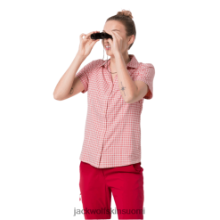 Jack Wolfskin Suomi 286HZ48708 | Naisten Kepler -paita Jack Wolfskin alkuperäinen punastuneiden vaaleanpunaiset sekit punastuneet vaaleanpunaiset tarkistukset