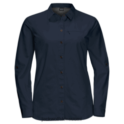 Jack Wolfskin Suomi 286HZ48709 | Naisten järvenranta Roll-up-paita keskiyön sininen jack Wolfskin Hot keskiyön sininen