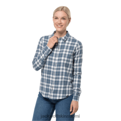 Jack Wolfskin Suomi 286HZ48712 | Naisten Carson -paita Fashion Blue Scheds Jack Wolfskin pakkasten siniset tarkastukset