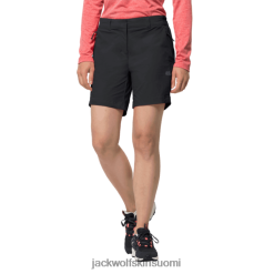 Jack Wolfskin Suomi 286HZ48733 | Naisten huippu lyhyt musta Jack Wolfskin uusi musta