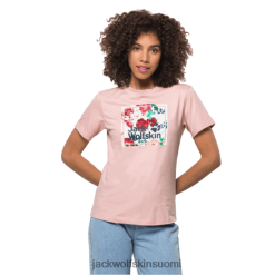 Jack Wolfskin Suomi 286HZ48790 | Jack Wolfskin Women's Flower Logo T -kokoelma Light Blush kevyt punastu