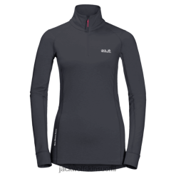 Jack Wolfskin Suomi 286HZ48815 | Ebony Jack Wolfskin Origins Naisten lumitaivas Halfzip eebenpuu