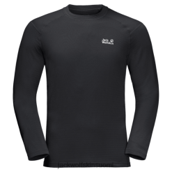 Jack Wolfskin Suomi 286HZ49072 | Miesten ääretön l/s kuuma musta Jack Wolfskin musta