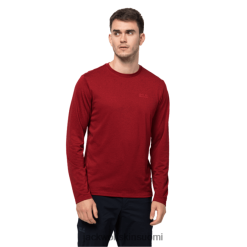 Jack Wolfskin Suomi 286HZ49095 | Miesten taivaan terminen LS T Paras Jack Wolfskin Red Lakka puna