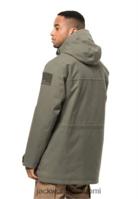 Jack Wolfskin Takki 286HZ41138 | Dusty Olive -tuotemerkki Fierce Wind Parka M Jack Wolfskin pölyinen oliivi