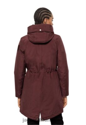 Jack Wolfskin Takki 286HZ41826 | Jack Wolfskin Cordovan Red Rocky Point Parka -muoti Cordovan Red