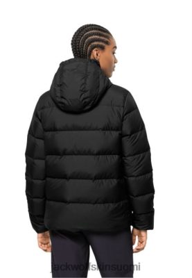 Jack Wolfskin Takki 286HZ41980 | Musta jäädytetty palatsitakki W muoti Jack Wolfskin musta