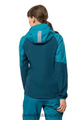 Jack Wolfskin Takki 286HZ4273 | makean veden sininen paras Jack Wolfskin Alpspitze huppari w makeanveden sininen