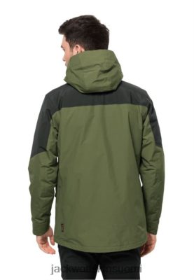 Jack Wolfskin Takki 286HZ43254 | Paras Romberg 3in1 -takki M Greenwood Jack Wolfskin Greenwood