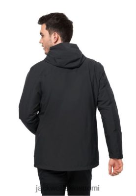 Jack Wolfskin Takki 286HZ43265 | Jack Wolfskin Black Best Feldberg 3in1 -takki M musta