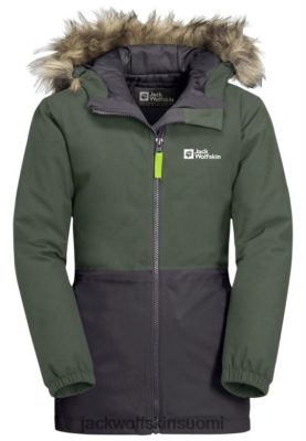 Jack Wolfskin Takki 286HZ44433 | muoti Thyme Green Jack Wolfskin Bandai -takki Kids vihreä timjami