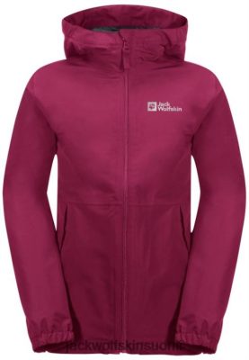 Jack Wolfskin Takki 286HZ44462 | Stormy Point -takki K Dark Ruby Alkuperäinen Jack Wolfskin tumma rubiini