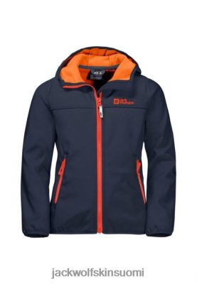 Jack Wolfskin Takki 286HZ44555 | Neljän tuulen takki Kids Jack Wolfskin Night Blue-Orange -kokoelma Yö-sininen oranssi