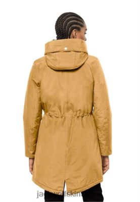 Jack Wolfskin Takki 286HZ44969 | Jack Wolfskin Amber Gold Hot Rocky Point Parka keltainen kulta