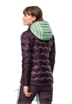 Jack Wolfskin Takki 286HZ45138 | Jack Wolfskin Grapevine Alpspitze Down Hoody W -kokoelma viinirypäle