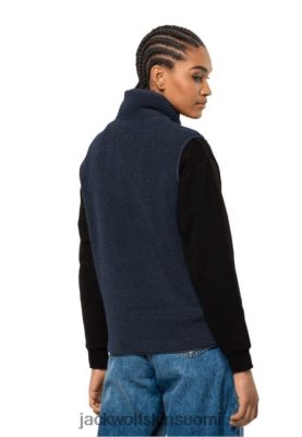 Jack Wolfskin Takki 286HZ45231 | korkea kihara liivi w -tuotemerkit Jack Wolfskin Night Blue Night sininen