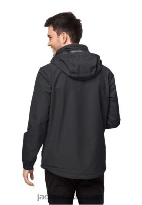 Jack Wolfskin Takki 286HZ46415 | Black Jack Wolfskin -kokoelmat Stormy Point 2L -takki M musta