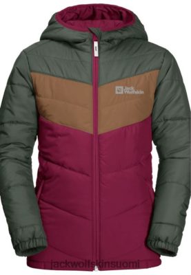 Jack Wolfskin Takki 286HZ47568 | Tumma Ruby Jack Wolfskin kolme kukkulaa takki lasten muoti tumma rubiini