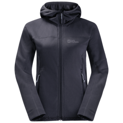 Jack Wolfskin Takki 286HZ48002 | Graphite Brand Women's Hirschberg hupullinen koko Zip Jack Wolfskin grafiitti