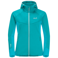 Jack Wolfskin Takki 286HZ48114 | Jack Wolfskin Dark Aqua Women's Hydro Grid Fleece Original tumma vesi