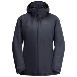 Jack Wolfskin Takki 286HZ48123 | Grafiitti Naisten Bergland 3in1 -takki Jack Wolfskin -brändi grafiitti