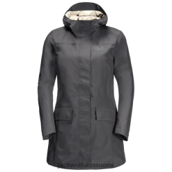 Jack Wolfskin Takki 286HZ48224 | Alkuperäinen Jack Wolfskin Women's Cape York Paradise Coat Asphalt asfaltti