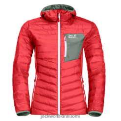Jack Wolfskin Takki 286HZ48250 | muoti tulppaani punaisten naisten reittipöytä takki Jack Wolfskin tulppaani punainen