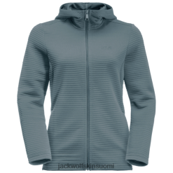 Jack Wolfskin Takki 286HZ48383 | Teal Grey Jack Wolfskin -kokoelma Naisten modesto -hupullinen takki sinivihreä