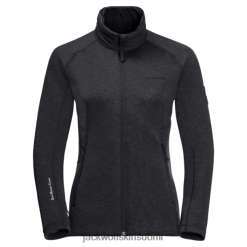 Jack Wolfskin Takki 286HZ48569 | Jack Wolfskin Black Fashion Naisten urheilukaulus Midlayer musta