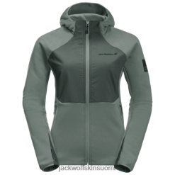 Jack Wolfskin Takki 286HZ48586 | Tuotemerkit hedge Greenin naisten Tasman Cloud Fleece Jack Wolfskin hedge Green