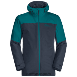 Jack Wolfskin Takki 286HZ48850 | Brändit Bay Blue Men's Glaabach 3in1 -takki Jack Wolfskin bayn sininen